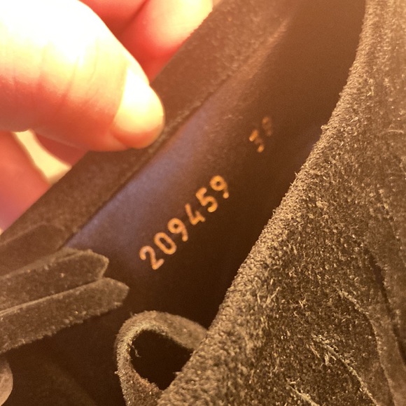 Black suede Gucci’s booties with fringe and tassel 38 - Picture 2 of 7